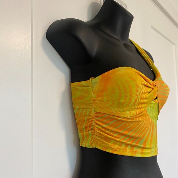 NWOT Bershka Yellow Crop-top Size‎ XS - Picture 3 of 6